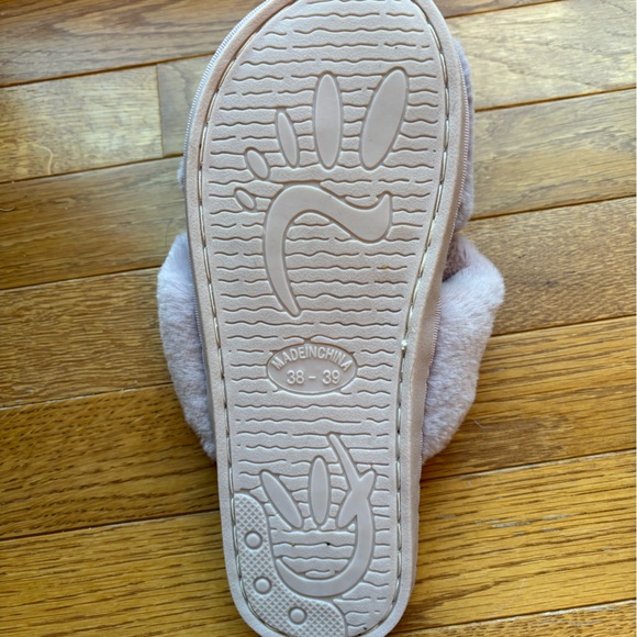 Soft Plush Fleece Slippers, Purple, Women's Size 7/8 - Picture 5 of 5